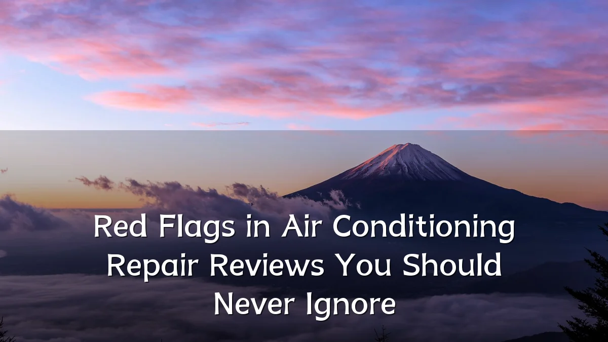 Red Flags in Air Conditioning Repair Reviews You Should Never Ignore