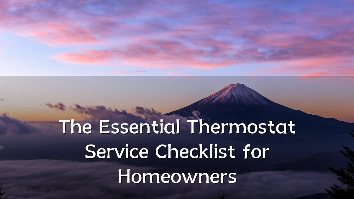 The Essential Thermostat Service Checklist for Homeowners