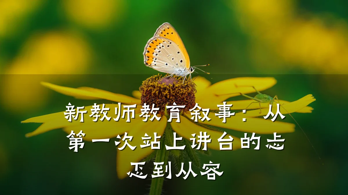 新教师教育叙事：从第一次站上讲台的忐忑到从容